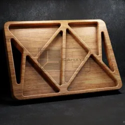 Triangles Tray - CNC Files for Wood (svg, dxf, eps, ai, pdf)