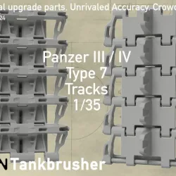 Type 7 w/o ice cleats workable track in 1/35th scale for Panzer III and Panzer IV