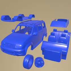UAZ Patriot 2014 Printable Car In Separate Parts
