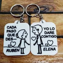 valentine's day couple key rings