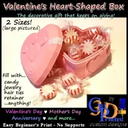 Valentine's Heart Shaped Gift Box for Candy & Jewelry 2 Sizes