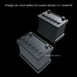 Vintage car / truck battery for custom diecast / rc / model kit