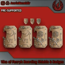 Vlks of Fenryk Boarding Shields & Badges