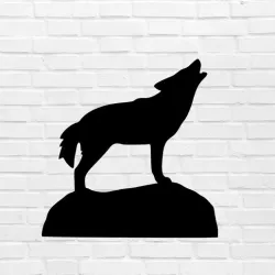 Wolf coyote hue wall decoration