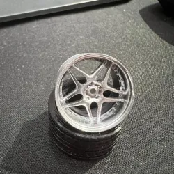 WORK Blitz rim and tire For 1/24 plastic model kits