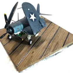 WWII US AIRCRAFT CARRIER DIORAMA AND DISPLAY BASE (1:48 SCALE 200MM)