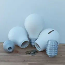 XXL bulb, piggy bank, box...