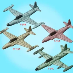 1:200 Lockheed T-33/RT-33  and F-94