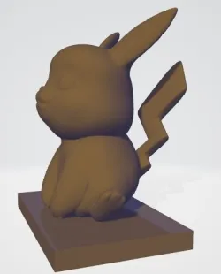 3D printable Pikachu STL file - Bring your favorite Pokemon to life!