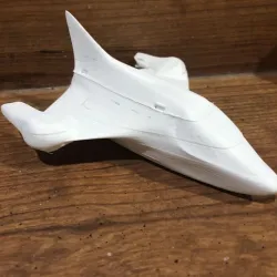 3D Printable Spaceship With Interior and Door!