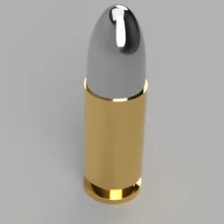 9x19 brass bullet, dummy bullet