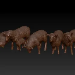 A Flock of 7 Printable, Chirpy, Burpy, Cheap Sheep