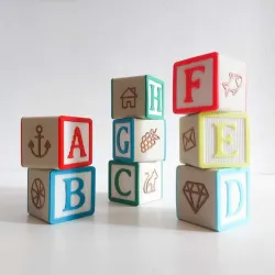 ABC cubes - graphic alphabet cubes
