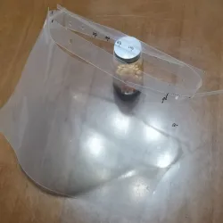 Alternative faceshield made with a plastic document folder
