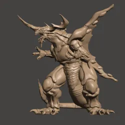 BAGAN - SUPER GODZILLA - ULTRA HIGH DETAILED MESH - HI-POLY STL