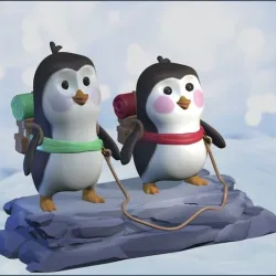 Bread and fred chibi penguins
