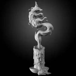 Candle Fox Table Statue