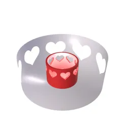 Candle holder with hearts