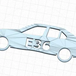 Car keychain - BMW e36 sedan