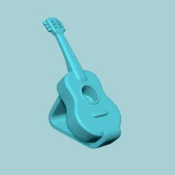 Cartoon Guitar Vase - Artificial Plant Pot - STL Printable