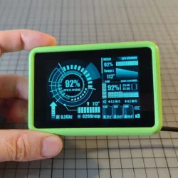 Case (wall mount solid, "silicone" frame) for *WT32-SC01 Plus* by wireless-tag an (ESP32 development board With 3.5 Inch LCD IPS Display Touch Screen)