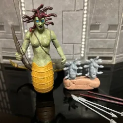 CLASH OF THE TITANS 1981 MEDUSA ACTION FIGURE, CUSTOM KENNER, HASBRO, 3.75", 1/18