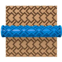 CLAY ROLLER / POTTERY ROLLER/CLAY ROLLING PIN/GEOMETRIC PATTERN CUTTER