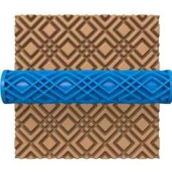 CLAY ROLLER / POTTERY ROLLER/CLAY ROLLING PIN/GEOMETRIC PATTERN CUTTER