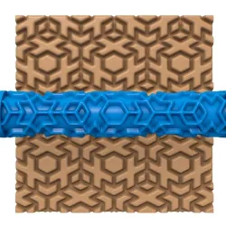 CLAY ROLLER / POTTERY ROLLER/CLAY ROLLING PIN/GEOMETRIC PATTERN CUTTER