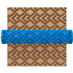 CLAY ROLLER / POTTERY ROLLER/CLAY ROLLING PIN/GEOMETRIC PATTERN CUTTER