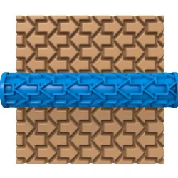 CLAY ROLLER / POTTERY ROLLER/CLAY ROLLING PIN/GEOMETRIC PATTERN CUTTER