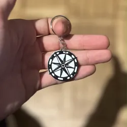 Compass Rose keychain
