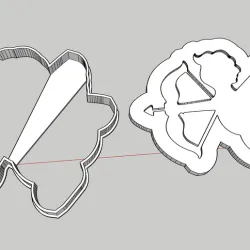 Cupid Cookie cutter embossed love couple san valentine cake design decoration amour cupido san valentino