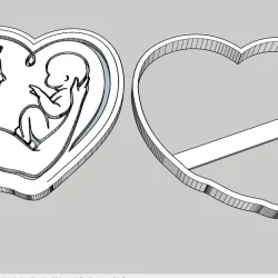 Dad Daddy papà Love heart cookie cutter embosed cake design decoration happy party boy girl
