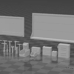 DIORAMA GARAGE & DIECAST 1:32 VARIOUS FURNISHINGS PACK