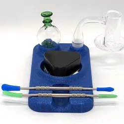 Double Dab Tool Stand with Carb Cap/Bucket and Large Jar Holder