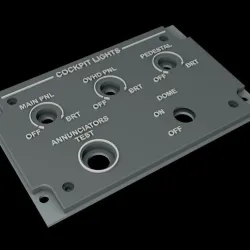 EMBRAER E1 OVERHEAD - COCKPIT LIGHTS PANEL