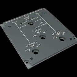 EMBRAER E1 OVERHEAD - FUEL PANEL