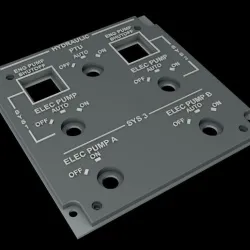 EMBRAER E1 OVERHEAD - HYDRAULIC PANEL