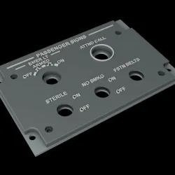 EMBRAER E1 OVERHEAD - PASSENGER SIGNS PANEL