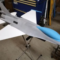 F-16 FIGHTING FALCON RC 80MM EDF 1200MM Wing and Elevon Update
