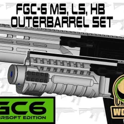 FGC-6 MKI/MKII: honeybadger, MS Medium shroud, LS long shroud, Outer barrels set