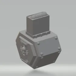 FHW: Drum magazine with logo and bolter shells