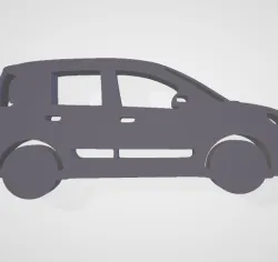 Fiat Panda key ring keychainn 2013 siluete