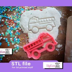 Fire Truck cookie cutter STL file