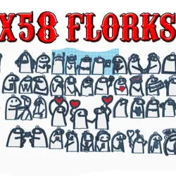FLORK KEY RING PACK X 58