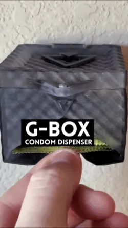G-Box Condom Dispenser -  Quick Grab Condom Case - Wall Mounted or Nightstand -  Smooth Sexy Safe - Fits 12 Condoms