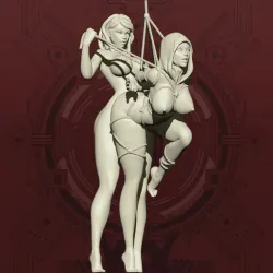 Glamorous Diorama - Royal Shibari Female Duet
