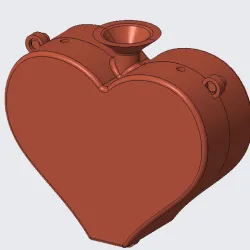 Heart candle mold