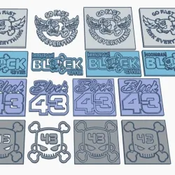 HOONIGAN FILES HOONIGAN LOGO TEMPLATES HOONIGAN KEN BLOCK MEMORIAL - HOONIGAN - SET WALL ART 2 ...4 TEMPLATES 16 FILES